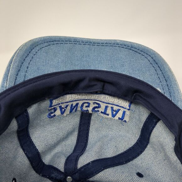 Sangstat The Transplant Company Slideback Hat Blue OS Adjustable Denim Luna Pier - Picture 7 of 8